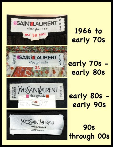 vintage ysl tags